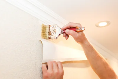 Pose de papier peint à Ratières — revêtements muraux et toiles de verre
